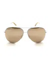 Victoria Beckham Vbs100 C18 Sunglasses In Ct Gold Mi