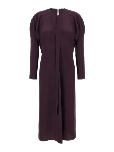 Victoria Beckham Keyhole Dolman Midi Dress In Purple