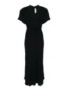 Shop Victoria Beckham Vestido Midi - Negro In Black