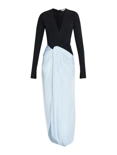 Victoria Beckham Evening Dress In Jersey With Knot Detail In Black