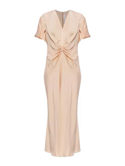 Victoria Beckham Blossom Pink Crepe Sat In Neutral