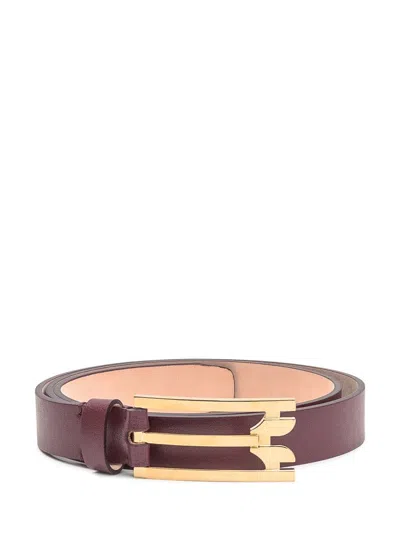 Victoria Beckham Belt In Burgundy
