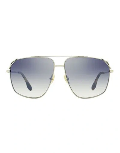 Victoria Beckham Navigator Vb229s Sunglasses Woman Sunglasses Brown Size 61 Metal, In Blue