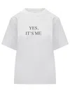 Victoria Beckham Slogan Cotton Jersey T-shirt In White