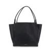 Victoria Beckham Victoria Black Handbag With V Stitching On The Front And Embossed Logo Lettering On In Black