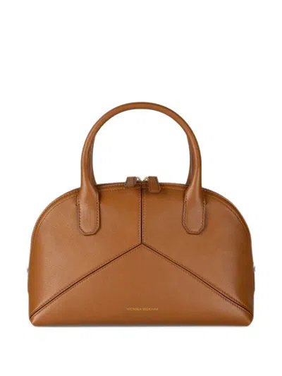 Victoria Beckham Victoria Doctor Small Leather Tote Bag In Brown