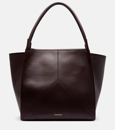 Victoria Beckham Victoria Large Leather Tote Bag In Burgundy