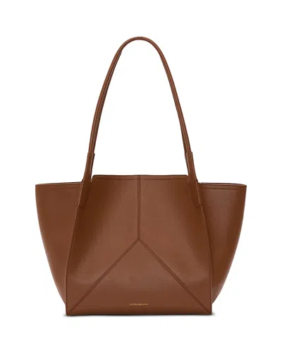 Victoria Beckham Tote Bag Large In Tan Leather In Brown
