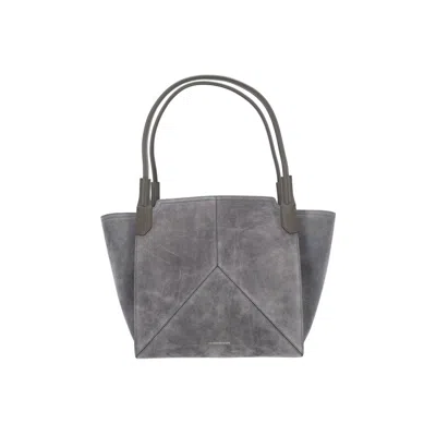 Victoria Beckham Victoria Large Tote Bag In Gray