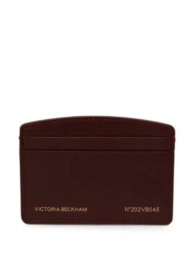 Victoria Beckham Victoria Leather Card Holder In Burgundy