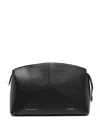 Victoria Beckham Victoria Leather Clutch Bag In Black