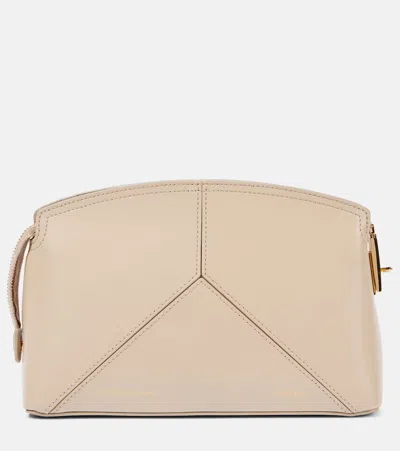 Victoria Beckham Victoria Leather Clutch Bag In Neutrals