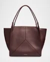 Victoria Beckham Victoria Leather Tote Bag In Burgundy