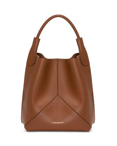 Victoria Beckham Victoria Medium Leather Bucket Bag In Brown