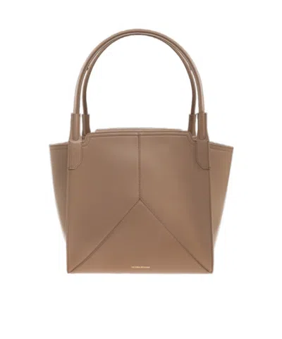 Victoria Beckham Leather Tote In Brown