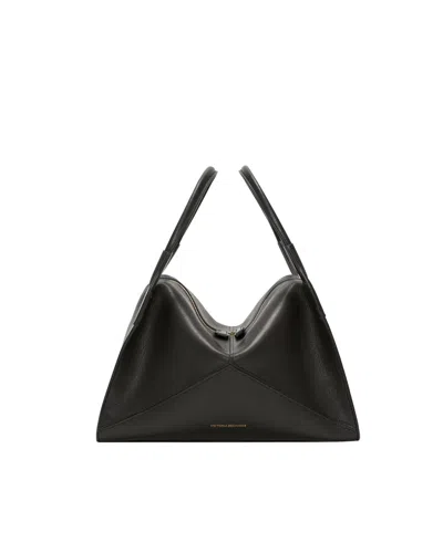 Victoria Beckham Victoria Plié Bag In Black Leather