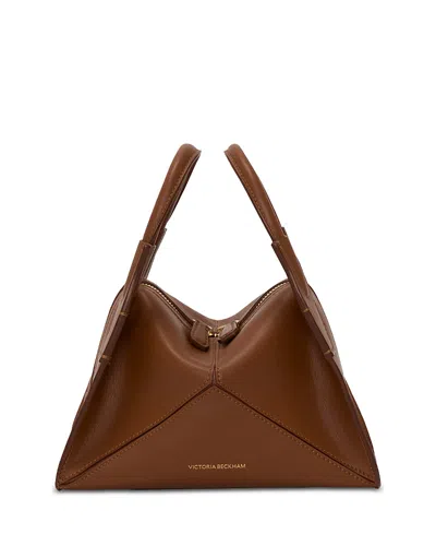 Victoria Beckham Victoria Plie Medium Leather Top Handle Bag In Brown