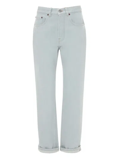 Victoria Beckham Victoria Rolled-cuff Straight-leg Jeans In Blue
