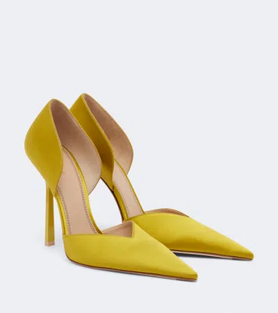 Victoria Beckham Victoria Satin Pumps In Yellow