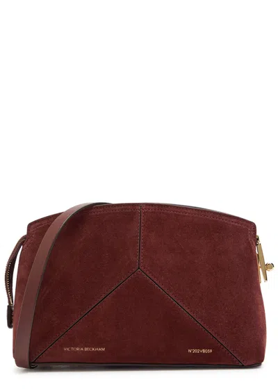 Victoria Beckham Victoria Suede Crossbody Bag In Brown