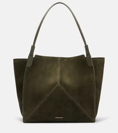Victoria Beckham Victoria Suede Tote Bag In Green