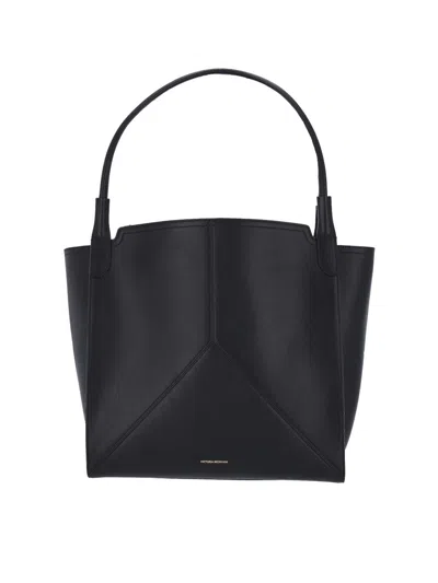 Victoria Beckham 'victoria' Tote Bag - Black & Bordeaux