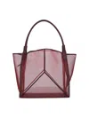 Victoria Beckham Translucent Mesh Panel Tote Bag In Red