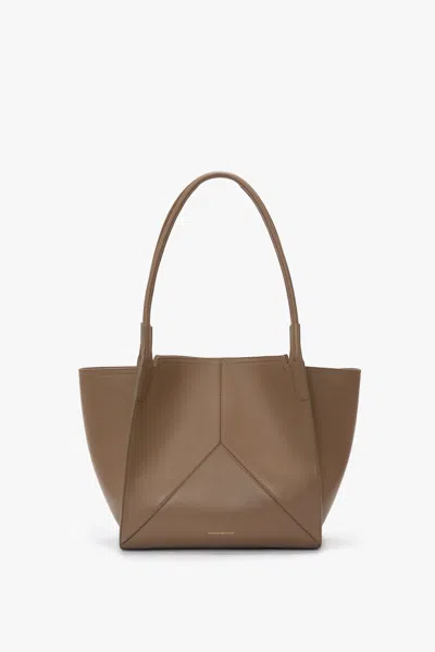 Victoria Beckham Victoria Tote Bag In Dove Grey Leather In Brown