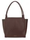 Victoria Beckham Victoria Panelled Smoothed Leather Tote In Brown