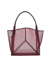 Victoria Beckham Translucent Mesh Panel Tote Bag In Red