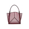 Victoria Beckham Translucent Mesh Panel Tote Bag In Red