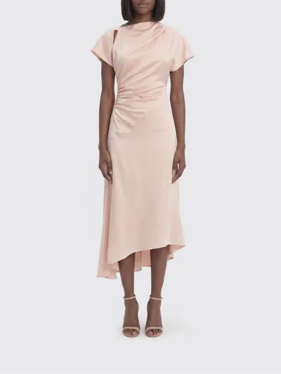 Victoria Beckham Victoria  Jersey Asymmetric Dress In Neutral