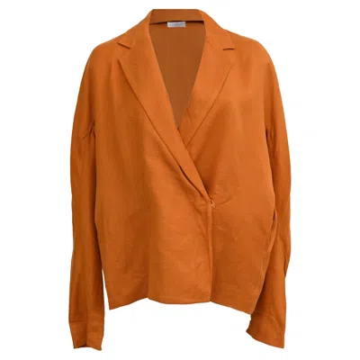 Victoria Beckham Victoria,  Blazer In Orange Acetate