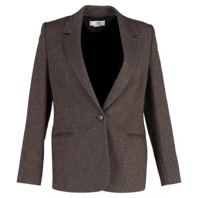 Victoria Beckham Victoria,  Fitted Jacket In Brown Wool