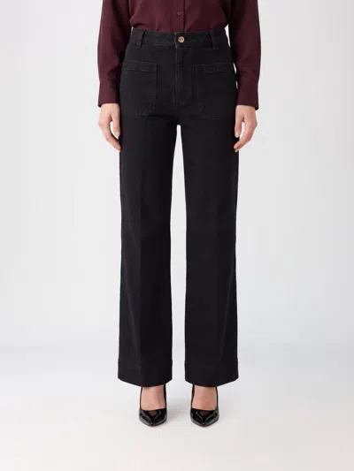 Victoria Beckham Victoria  パンツ レディース カラー ブラック In Black