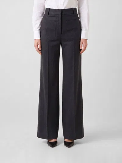 Victoria Beckham Victoria  パンツ レディース カラー チャコール In Blue