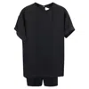 Victoria Beckham Victoria,  Short Sleeve Playsuit In Black Acetate In Black