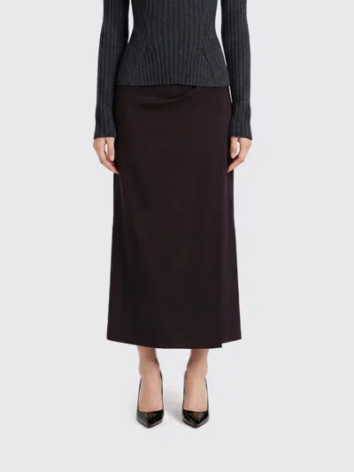 Victoria Beckham Victoria  Skirt Woman Color Brown In Burgundy