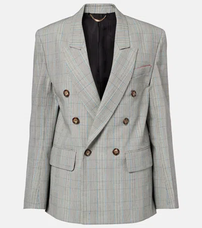 Victoria Beckham Virgin Wool Blazer In Gray