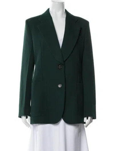 Pre-owned Victoria Beckham Virgin Wool Blazer In Green