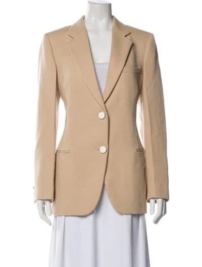 Pre-owned Victoria Beckham Virgin Wool Blazer In Neutral