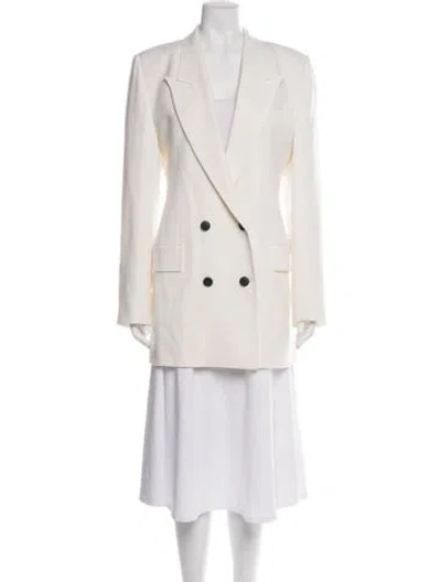 Pre-owned Victoria Beckham Virgin Wool Blazer In Neutral
