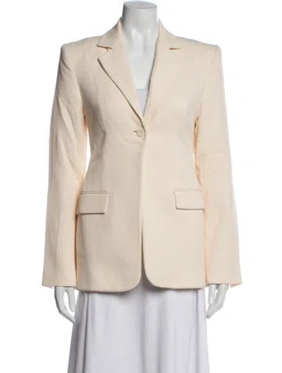Pre-owned Victoria Beckham Virgin Wool Blazer In Neutrals