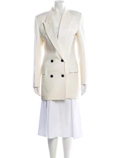 Pre-owned Victoria Beckham Virgin Wool Blazer In Neutrals