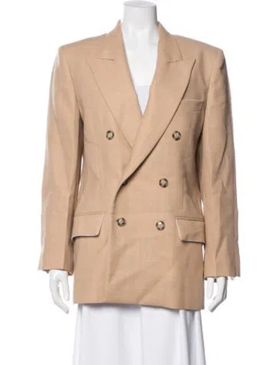Pre-owned Victoria Beckham Virgin Wool Blazer In Neutrals