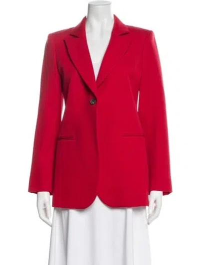 Pre-owned Victoria Beckham Virgin Wool Blazer In Red