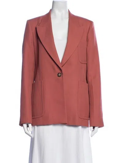 Pre-owned Victoria Beckham Virgin Wool Blazer In Red