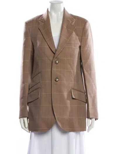 Pre-owned Victoria Beckham Virgin Wool Blazer W/ Tags In Neutral