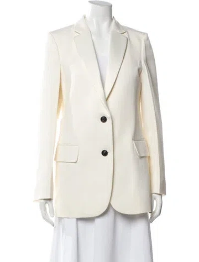Pre-owned Victoria Beckham Virgin Wool Blazer W/ Tags In White