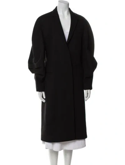 Pre-owned Victoria Beckham Virgin Wool Coat In Black